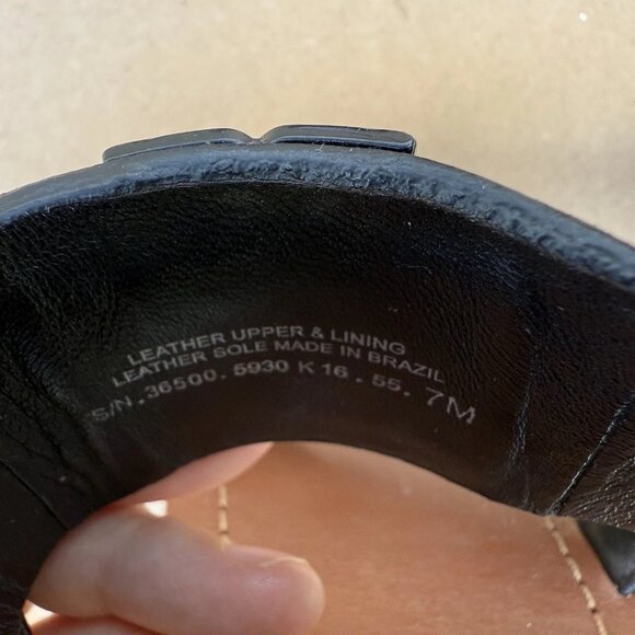 Tory Burch Lowell 2 Block Heel Sandals Shoes Women’s Size 7 Black Logo Leather - Picture 11 of 11